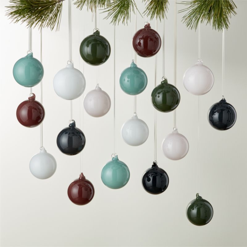Bold Mixed-Color Christmas Ornaments Set of 18 | CB2 | CB2