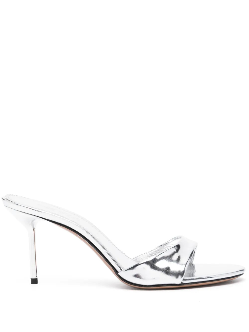 Paris Texas Lidia 70mm Leather Mules | Silver | FARFETCH | Farfetch Global