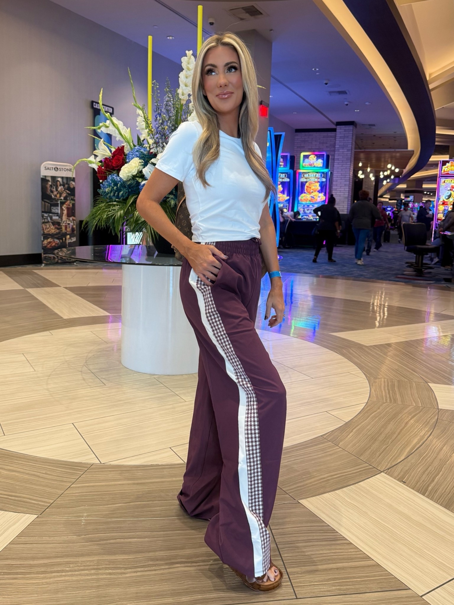 These new target track pants are sooo good! I’m wearing an XS and did roll it once for my height at 5’2. Top is a small!

#LTKActive #LTKootd #LTKgrwm