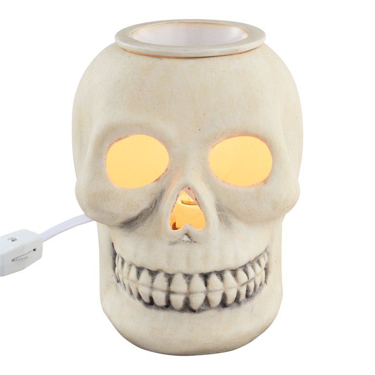 WAY TO CELEBRATE! Halloween Wax Warmer, White Skull | Walmart (US)