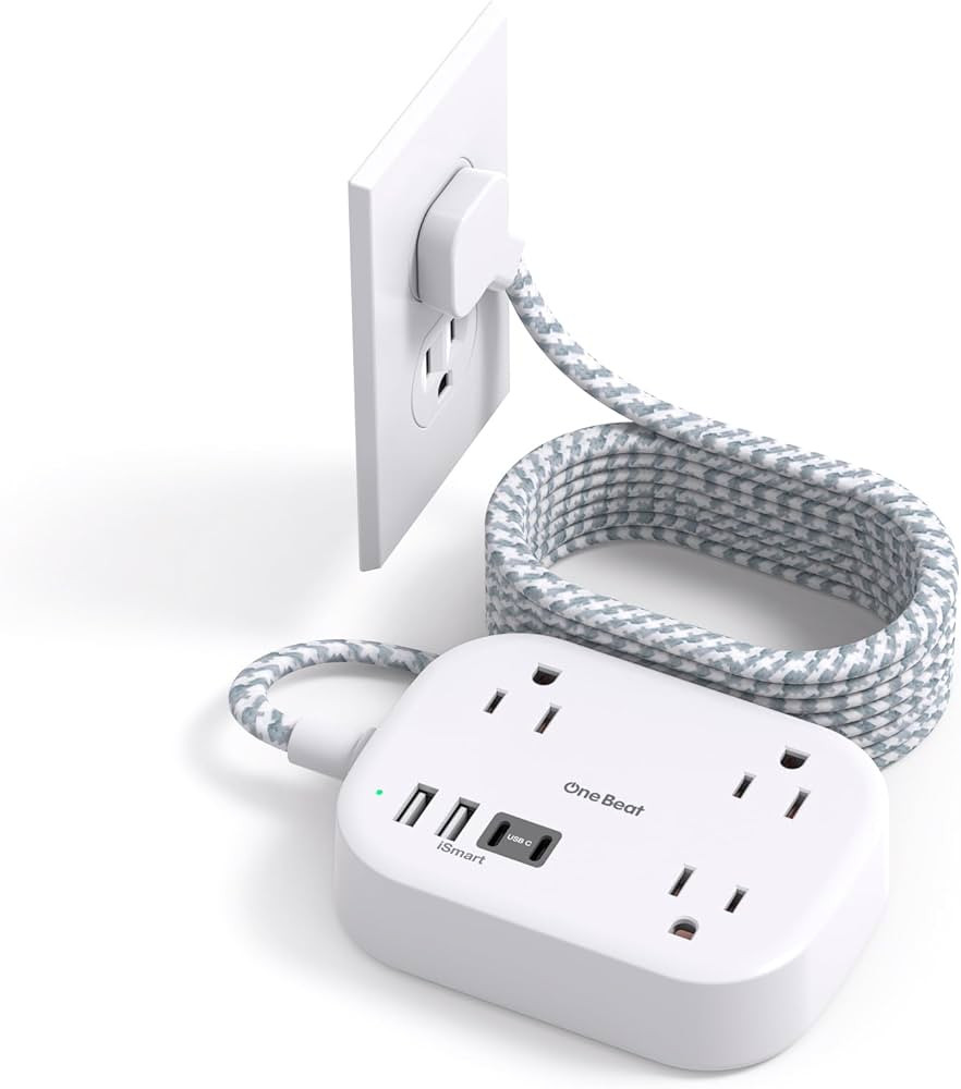 Cruise Ship Essentials, Travel Power Strip with USB C, Flat Plug Extension Cord 10 FT with 3 Outl... | Amazon (US)