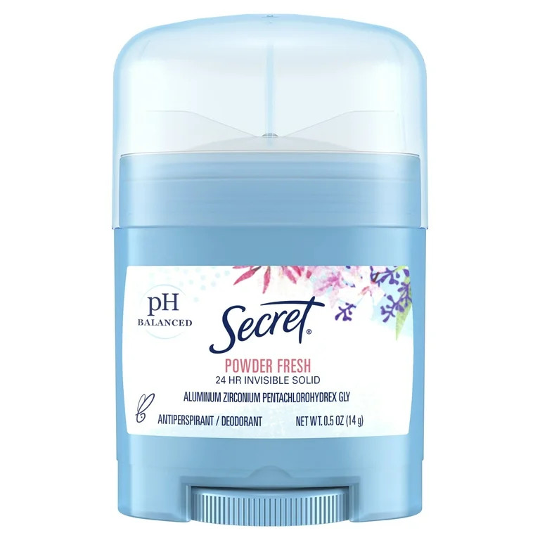 Secret Invisible Solid Antiperspirant Deodorant, Powder Fresh, Travel Size Toiletries, 0.5 oz | Walmart (US)