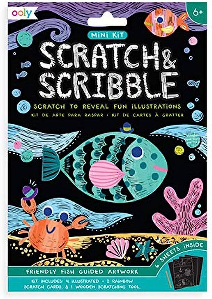 Ooly Mini Scratch Scribble Art Kit: Friendly Fish, 1 EA | Amazon (US)
