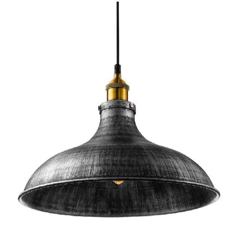 NIUYAO 14" Wide Rustic Industrail Big Barn Pendant Light Lamp Dome Shade Hanging Ceiling Light [R... | Amazon (US)