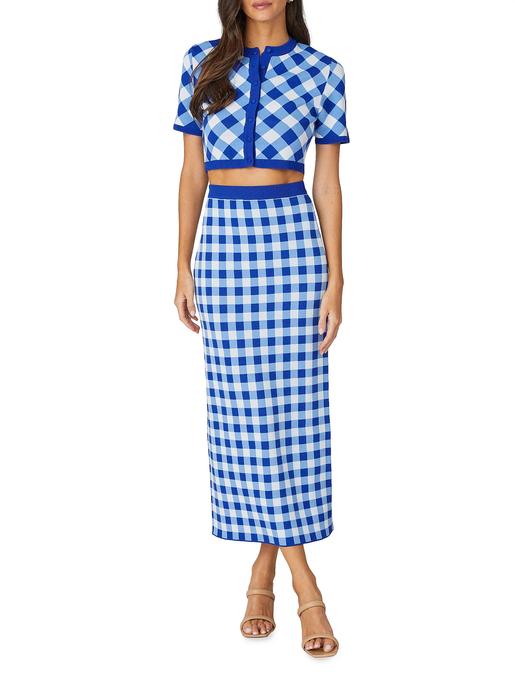 Dasia Checked Crop Top | Saks Fifth Avenue