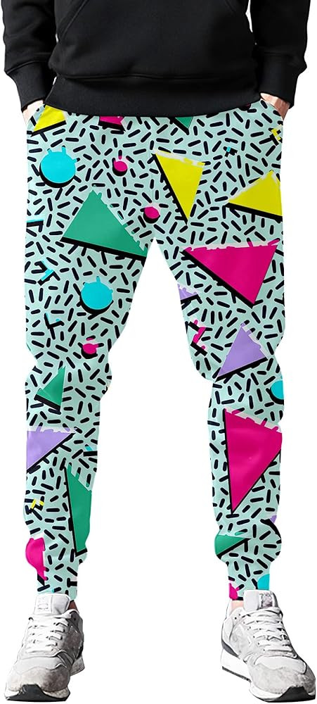 VVGETE 80s Costumes for Men Joggers Pants,Casual Pants Running Pants with Drawstring,90s Outfit f... | Amazon (US)