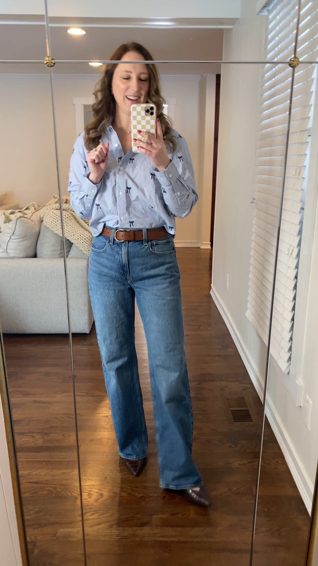 The bow detail on this striped button-down...ahh. LOVE! #oldnavy #oldnavystyle #momstyle #oldnavyhaul #momoutfits 

 #LTKootd #LTKmomlife #LTKFindsUnder50
