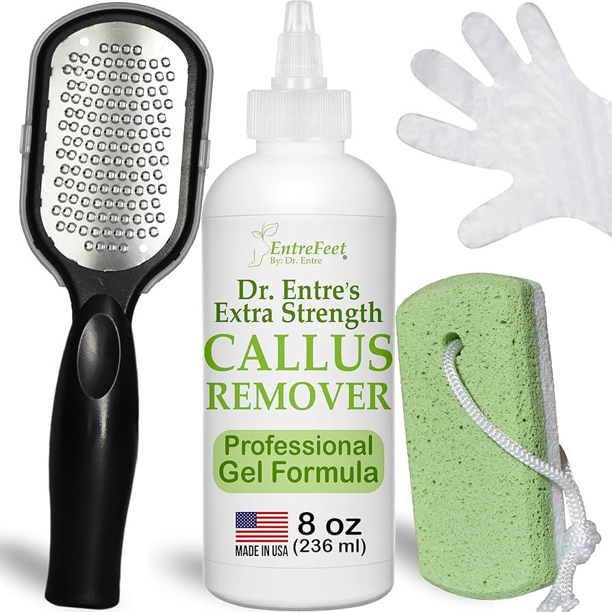 Amazon.com : Dr. Entre's Callus Remover Gel Kit for Feet: Foot File, Pumice Stone, 5 Glove Pairs ... | Amazon (US)