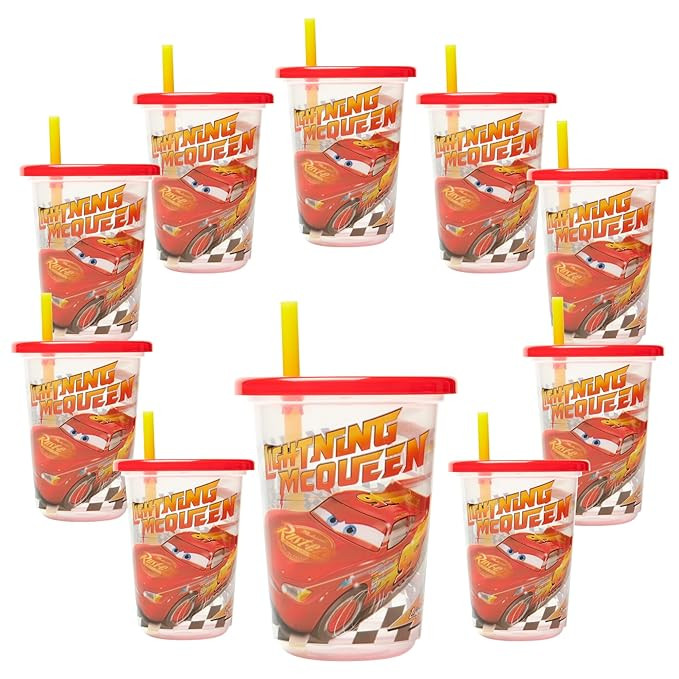 The First Years Cars Take & Toss Toddler Straw Cups Party Pack - Spill Proof Toddler Sippy Cups w... | Amazon (US)