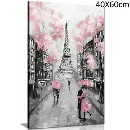 Modern Unframed Paris Picture Canvas Wall Art Painting Home Wall Bedroom Decor | Walmart (US)
