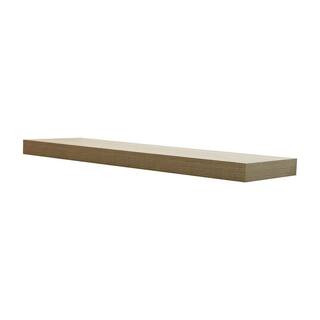 42 in. W x 10.2 in. D X 2 in. H Driftwood Gray Oak Floating Shelf | The Home Depot
