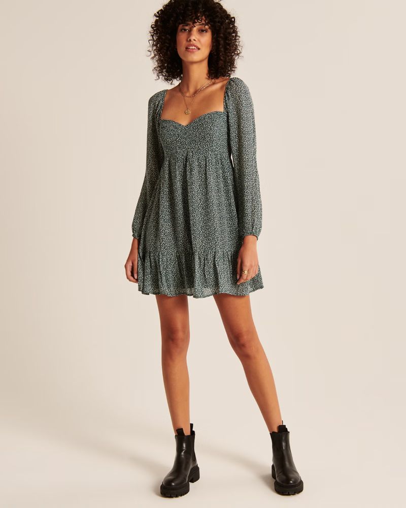 Corset Babydoll Mini Dress | Abercrombie & Fitch (US)