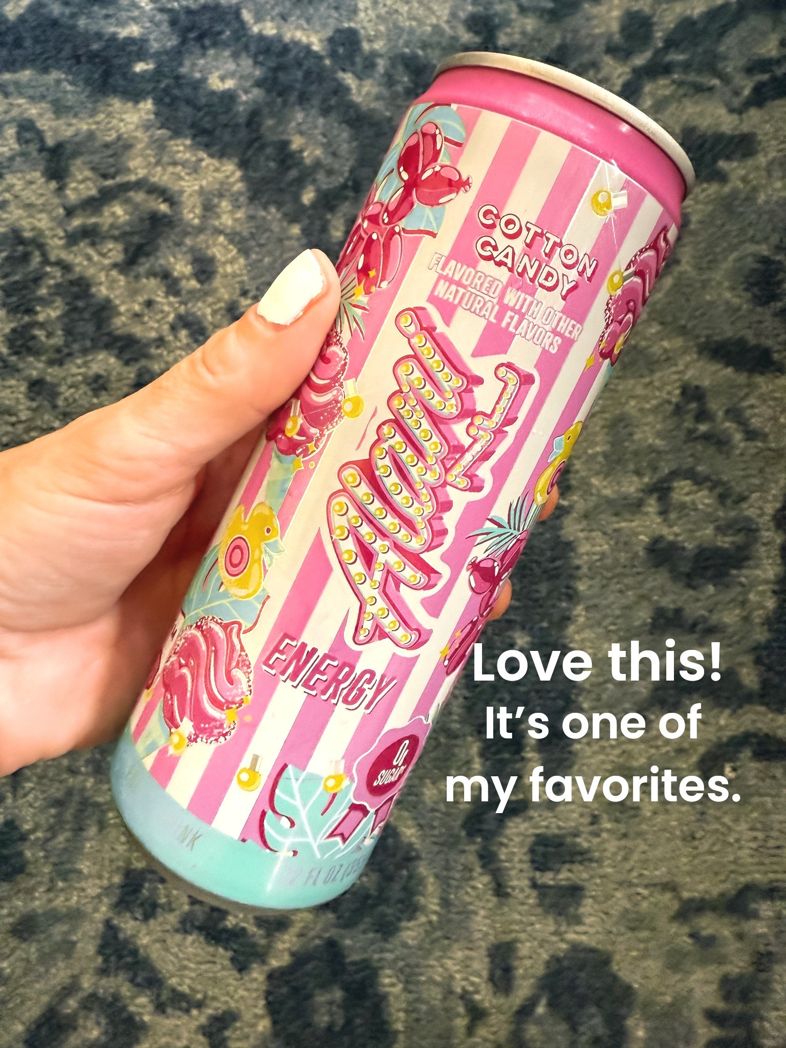Alani Cotton Candy energy drink is so good. 
Energy drink. 
Favorite Alani energy drink.