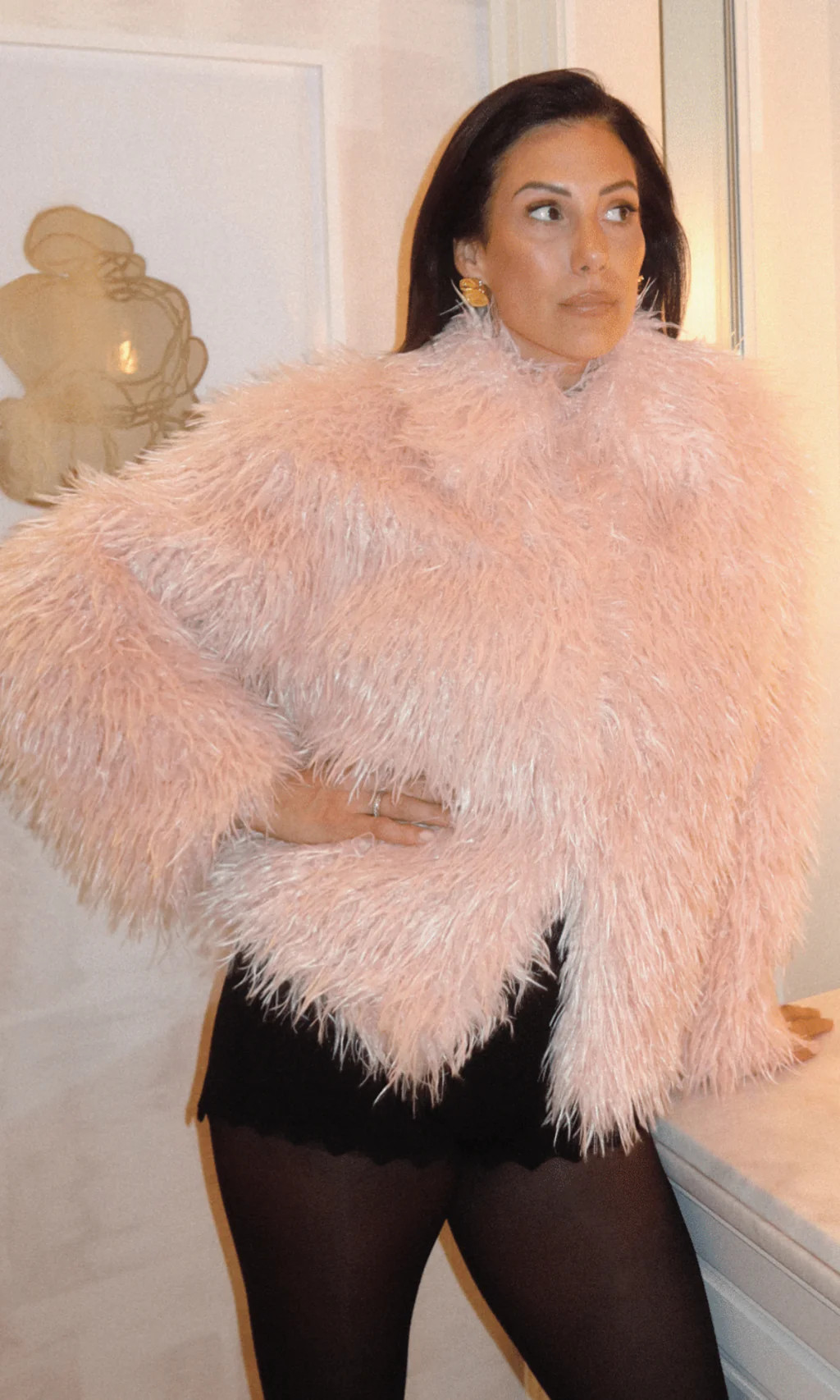 Alfie Jacket in Light Pink | Krush Clothing Limited