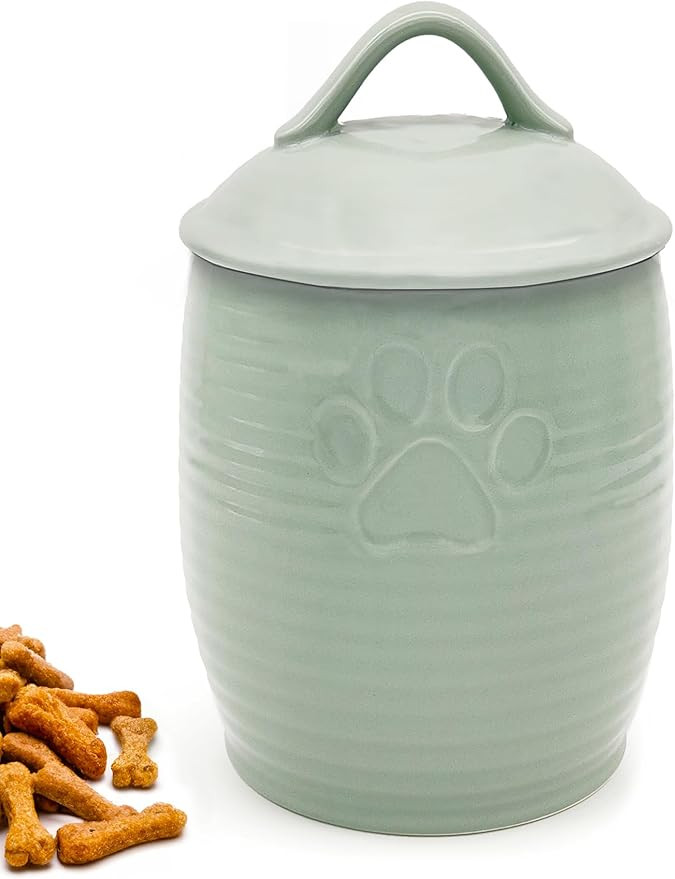 Large Dog Treat Container Airtight, Cute Dog Treat Jar with Lids,Rustic Dog Treat Storage Contain... | Amazon (US)