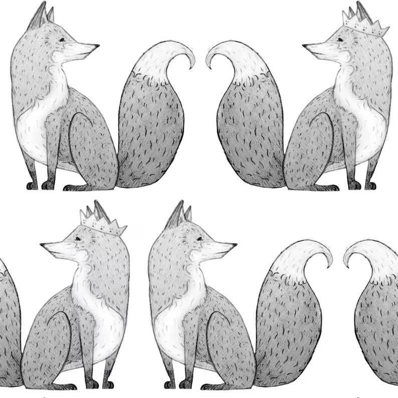 Mr Fox Wallpaper  Forest Animal Wallpaper  Nursery Decor | Etsy | Etsy (US)