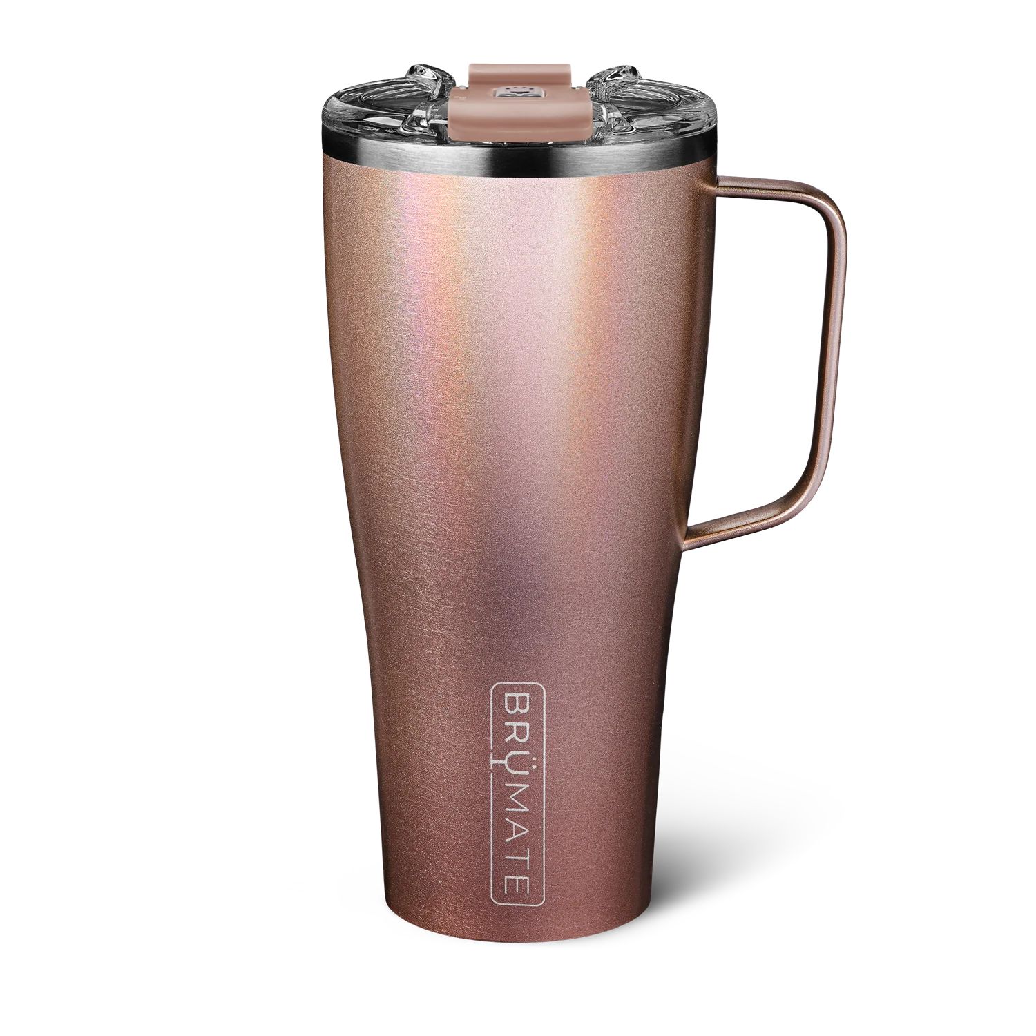 TODDY XL 32oz Insulated Coffee Mug | Glitter Rose Gold | BruMate