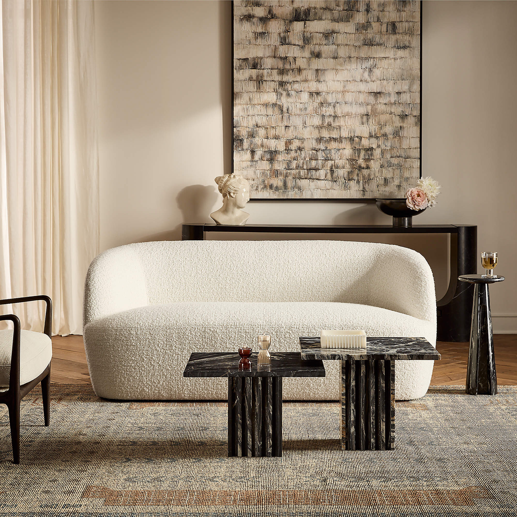 Ciccio Black Marble Side Table + Reviews | CB2 | CB2