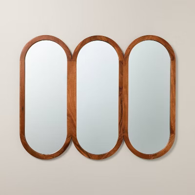 32"x26" Wood Framed Triple Oval Mirror - Hearth & Hand™ with Magnolia | Target