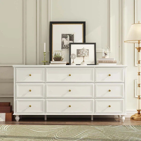 Ajanique 9 Drawer 63" W Double Dresser | Wayfair Professional