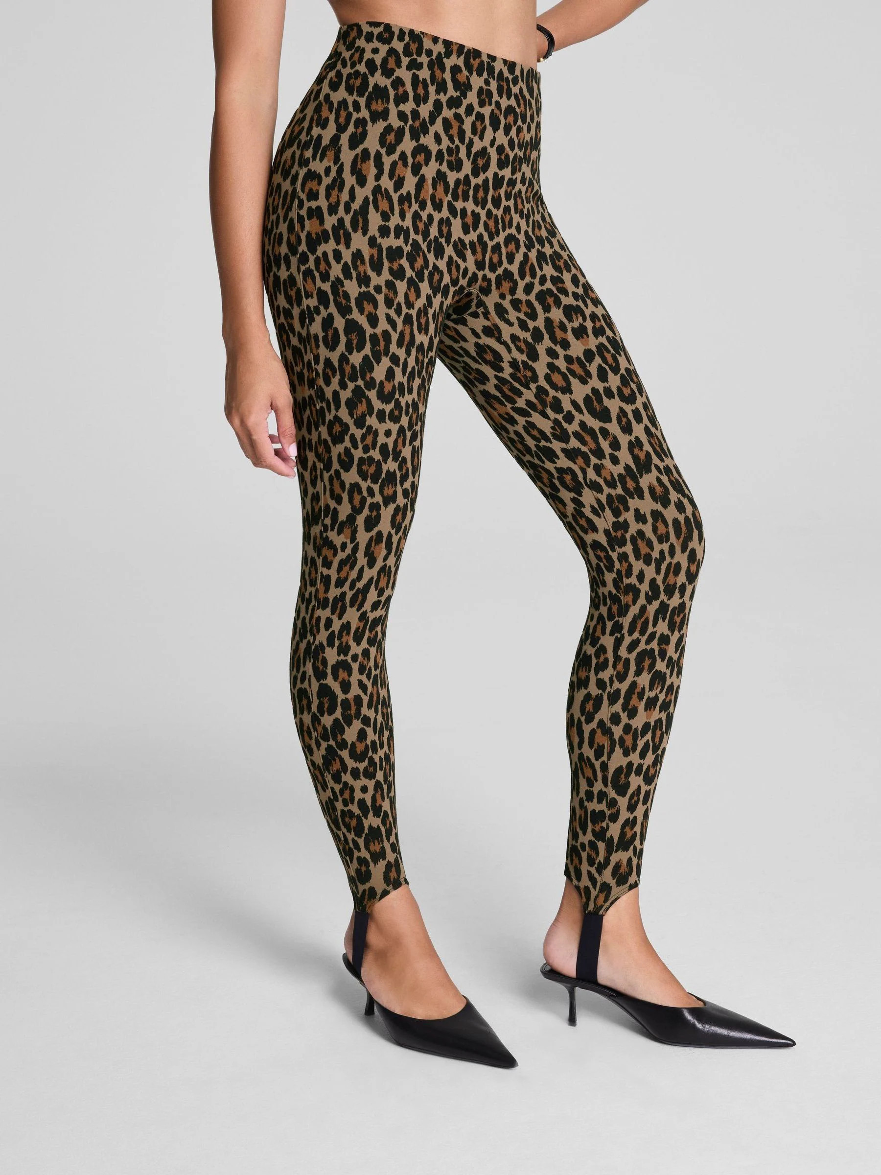 Spanx SPANX Animal Supersmooth Perfect Fit Ponte Stirrup Leggings | Next US