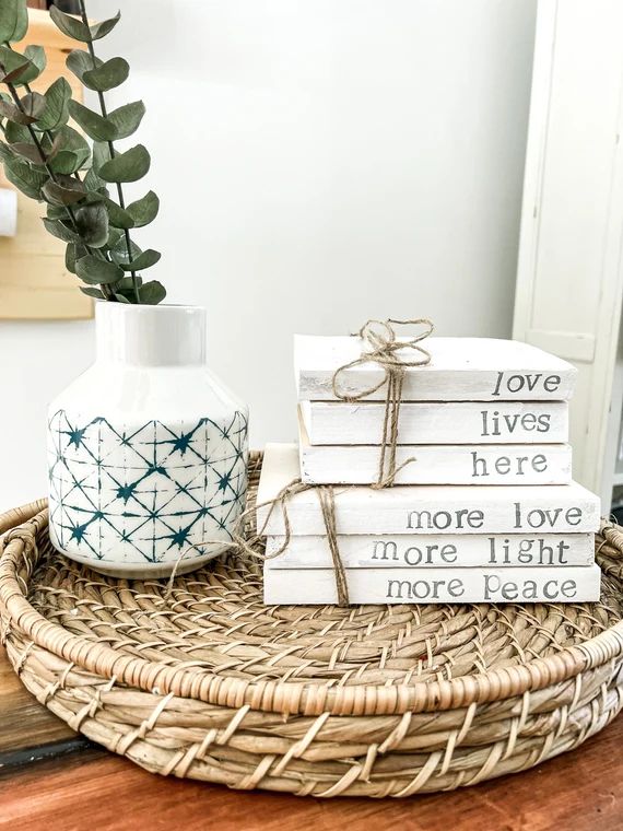 More Love More Light More Peace Farmhouse Stamped Book Set | Etsy | Etsy (US)