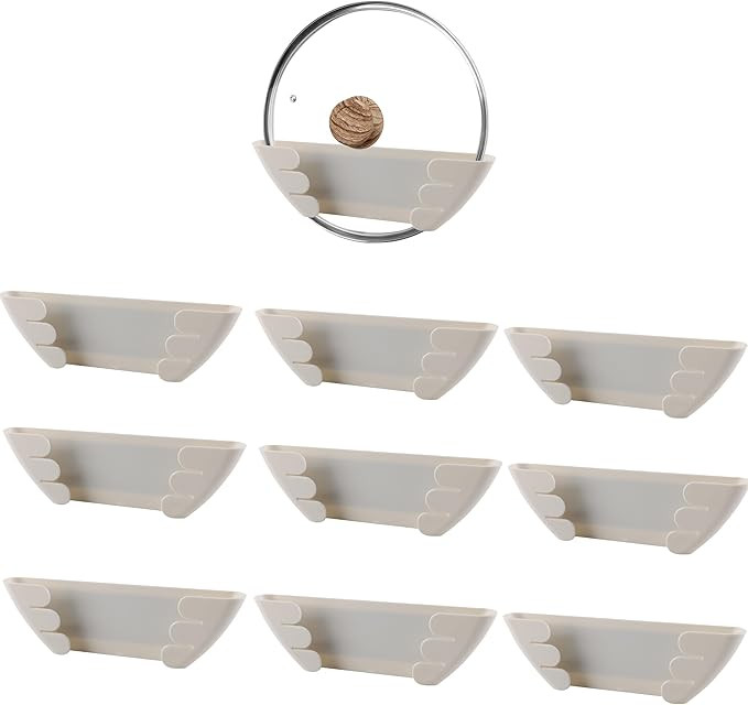 COOK WITH COLOR Universal Pot Lid Organizer for Cabinet - 10 Pack Pan Lids Organizers Inside Cabi... | Amazon (US)