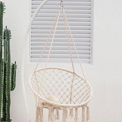 Bungalow Rose Dutra Macrame Chair Hammock | Wayfair North America