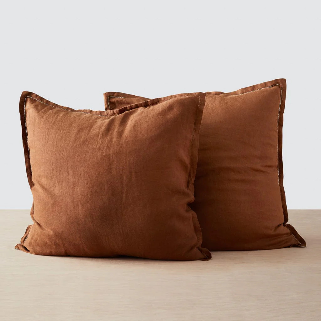 Stonewashed Linen Euro Shams | The Citizenry