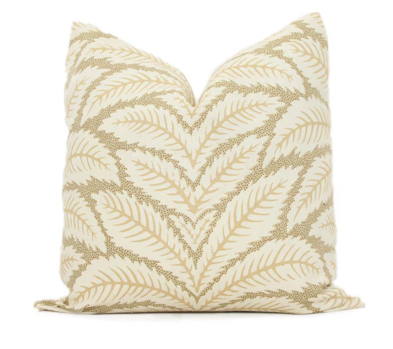 Beige Talavera Linen Pillow Cover by Brunschwig & Fils Decorative Pillow Cover 18x18, 20x20, 22x2... | Etsy (US)