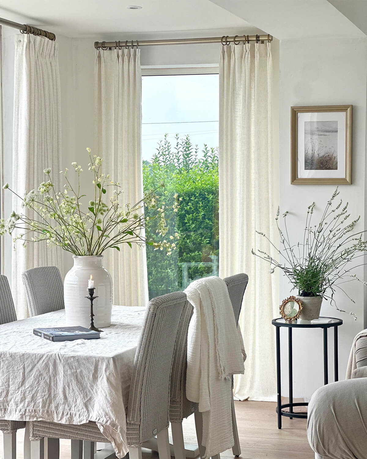 Clara Neutral Linen Curtains \u2013 Custom Pinch Pleat Drapes | Three Girls | Three Girls Curtains