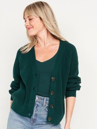 Shaker-Stitch Cardigan Sweater for Women | Old Navy (US)