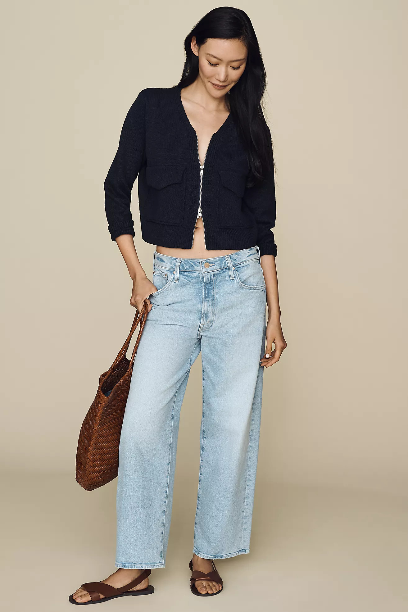 MOTHER Dodger Relaxed Mid-Rise Ankle Jeans | Anthropologie (US)