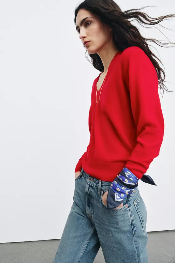 V Neck Sweater | Zara US