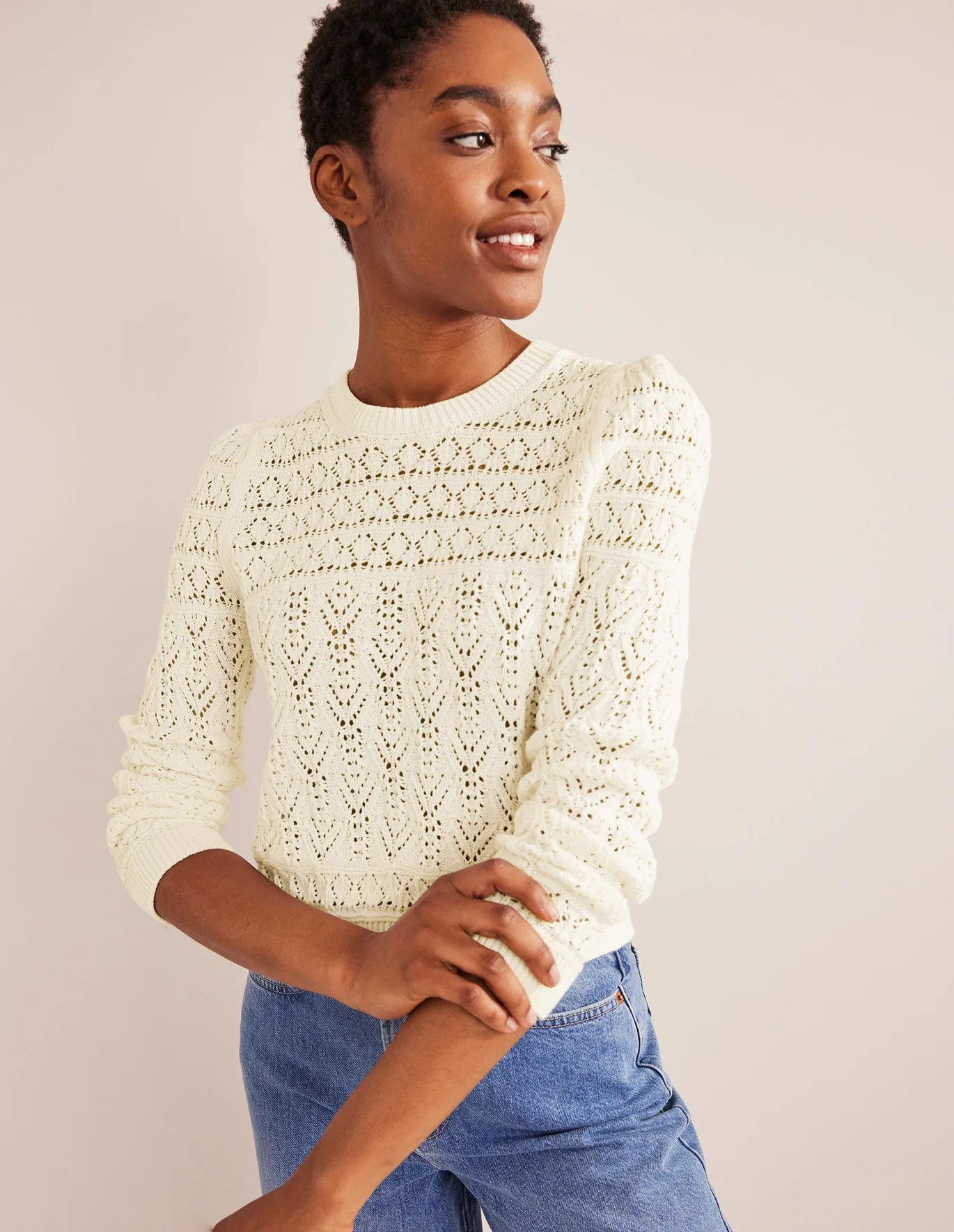 Pointelle Cotton Sweater | Boden (US)