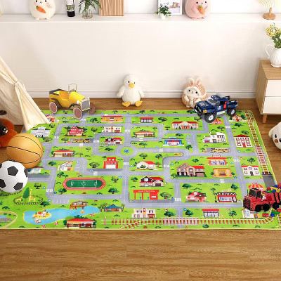Gray Streets Kids Road Play Mat, 3x5 FT Non-Slip Activity Rug for Cars | Target