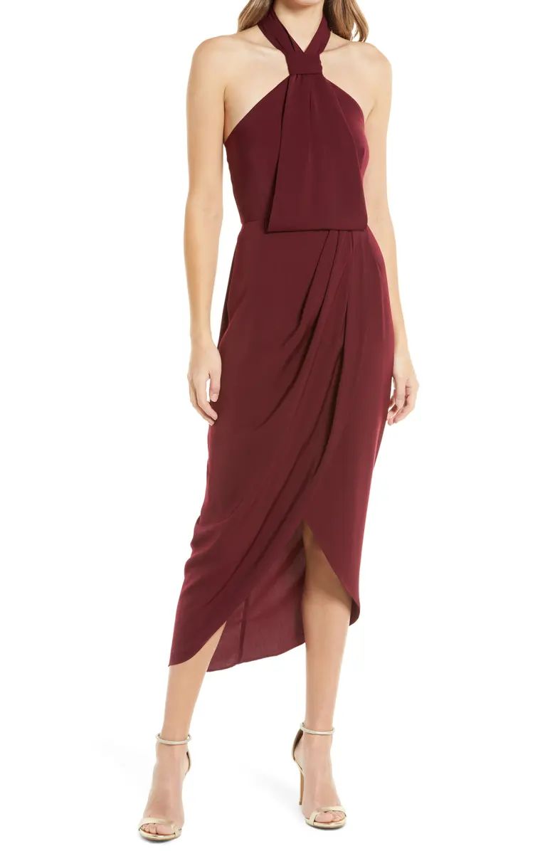 Knotted Tulip Hem Gown | Nordstrom