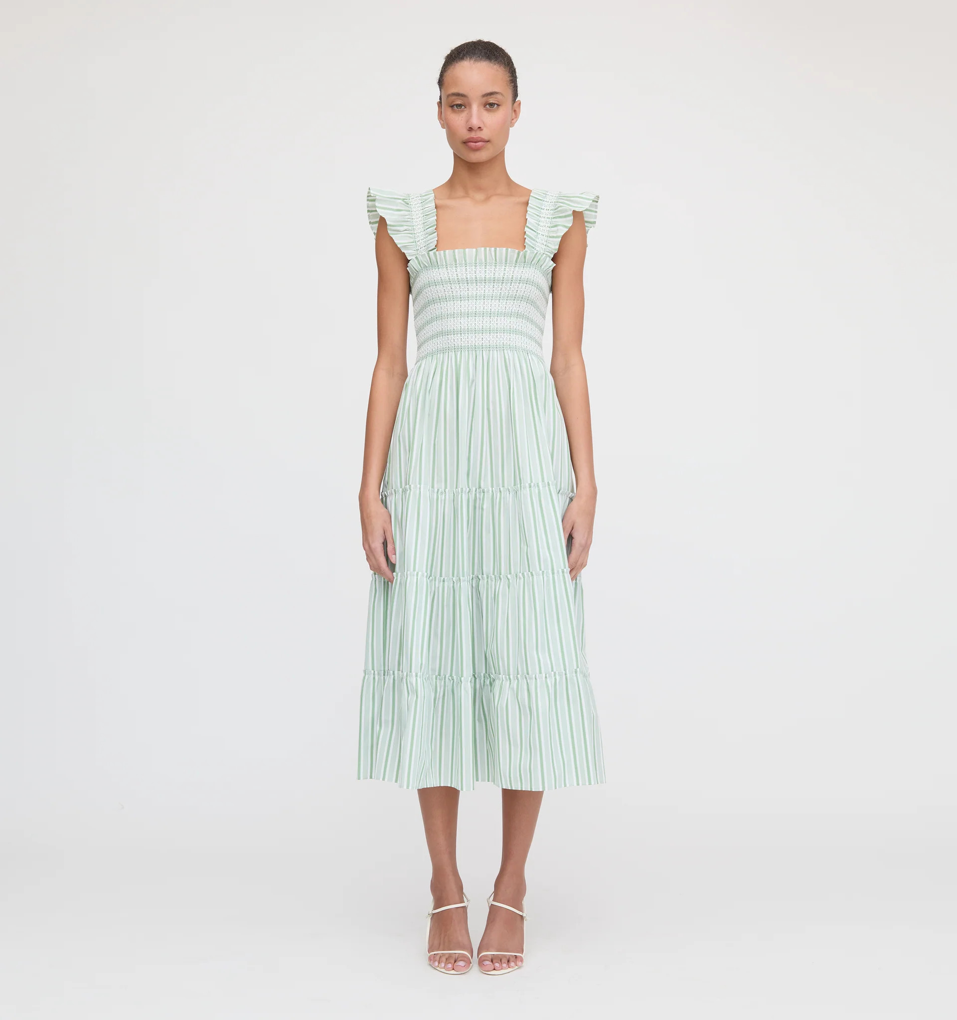 The Ellie Nap Dress - White Trailing Fern | Hill House Home US