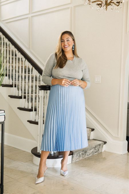 Sharing two ways to style this skirt. Great holiday party outfit! Wearing size XL in everything. Skirt and sweater on sale now with J.Crew! 

#LTKCyberWeek #LTKsalealert #LTKparties