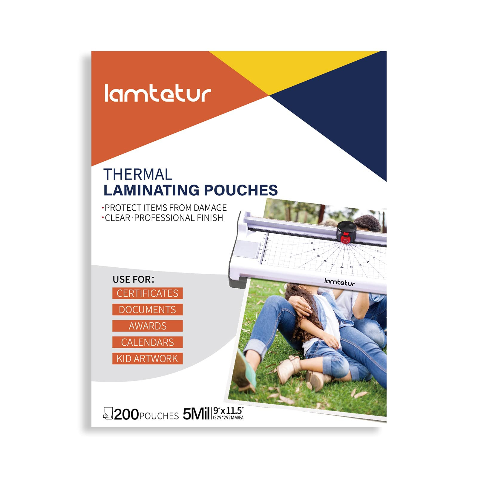 Thermal Laminating Pouches 9"x11.5" Inches, Holds 8.5 x 11 Inch Sheets,5mil 200Pack Hot Laminate ... | Amazon (US)
