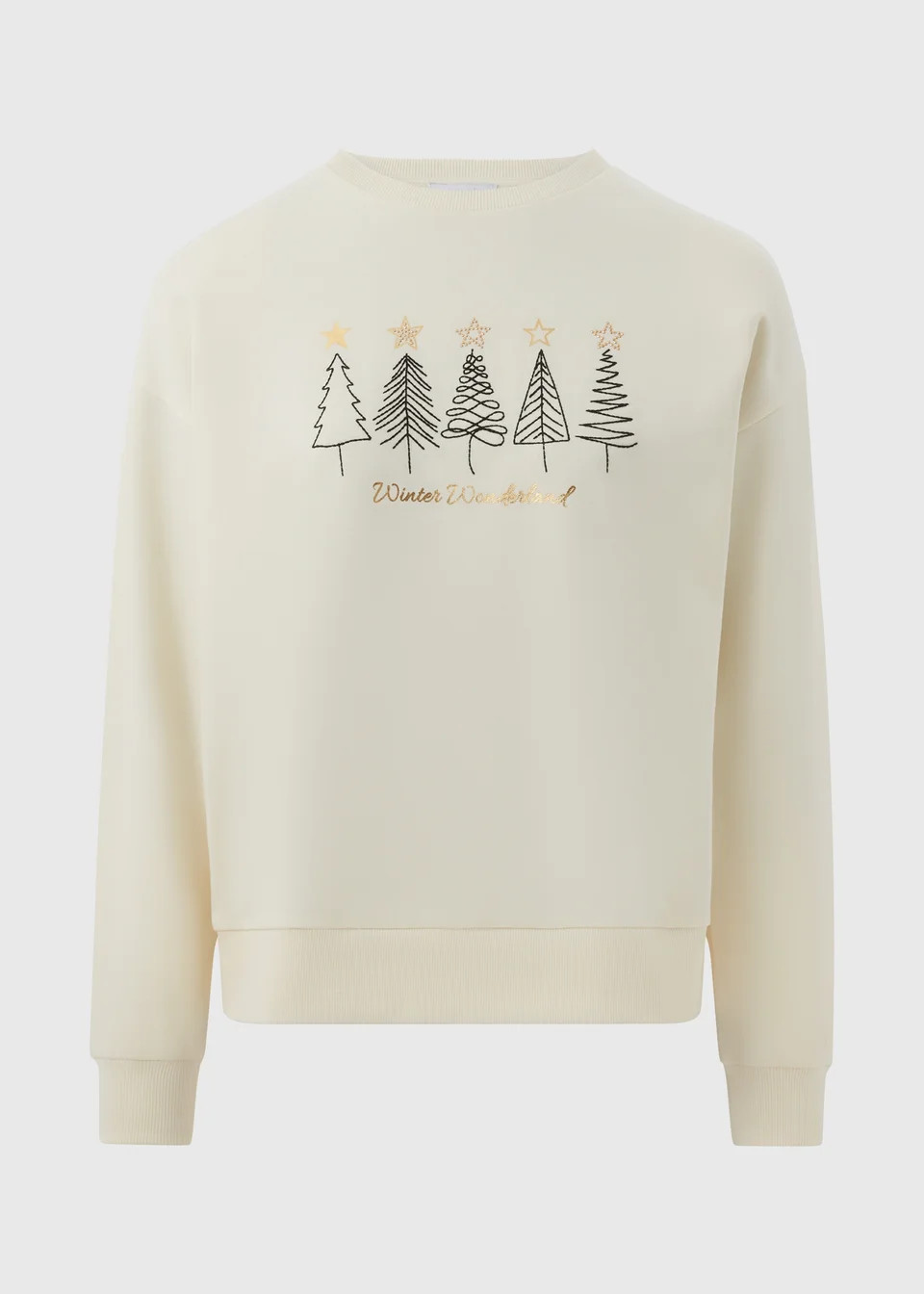 Cream Christmas Tree Sweatshirt | Matalan (UK)