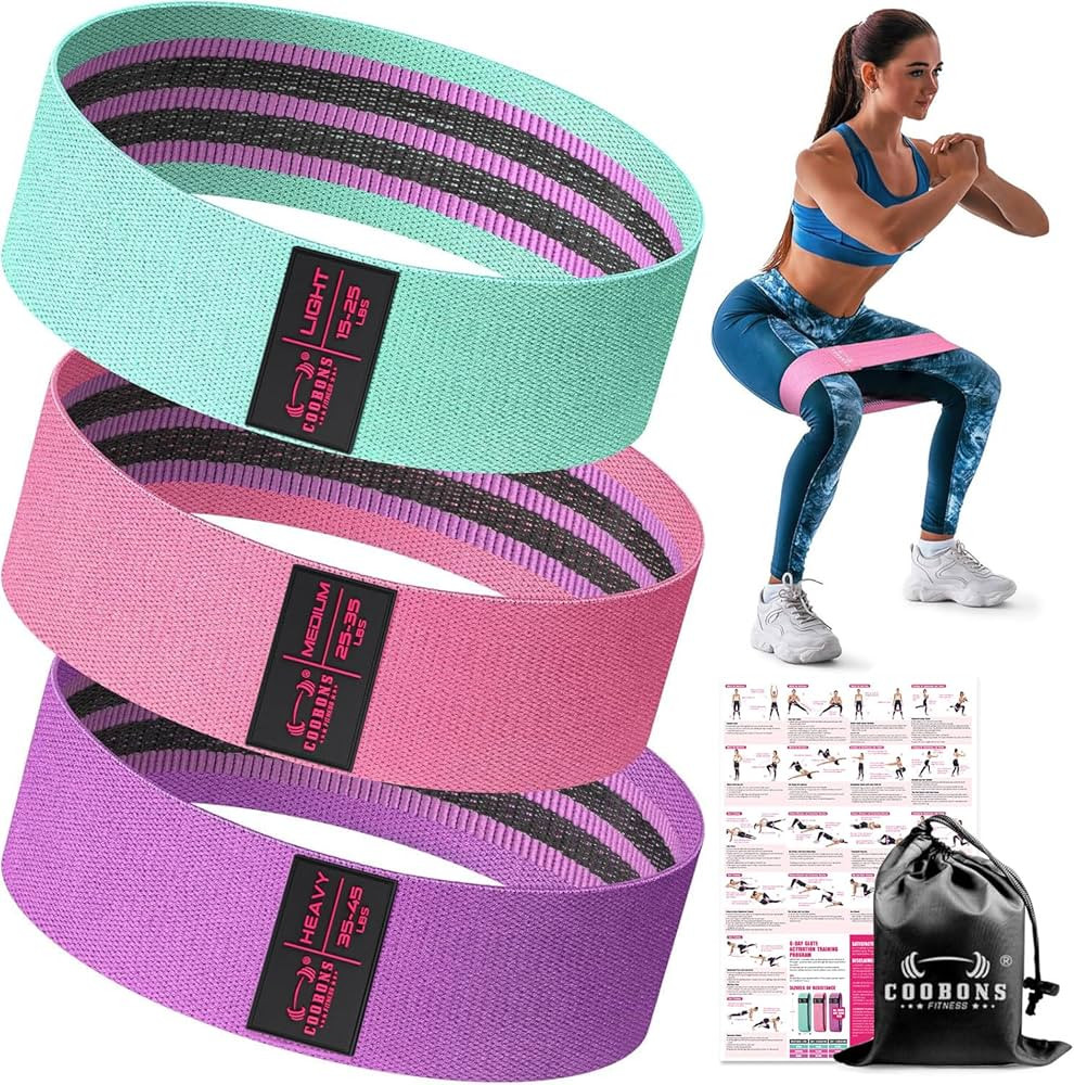 Fabric Resistance Bands for Working Out - Exercise Bands for Women and Men, Booty Bands for Legs ... | Amazon (US)