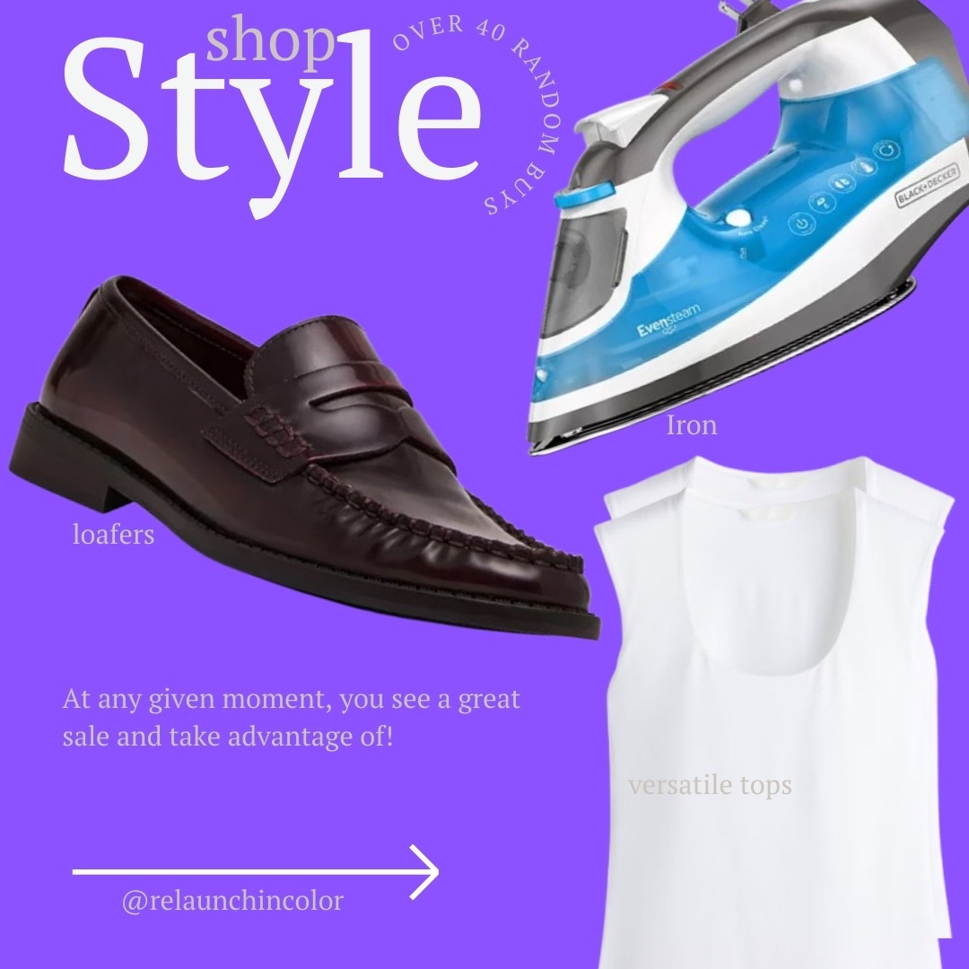 As a woman over 40, I can be one of the most random shoppers BUT a good sale will have you buying a new iron and a pair of loafers because it’s a GOOD SALE! #genuinelifestyling #relaunchincolor #BuildLifeStyleRaunch

#LTKHoliday