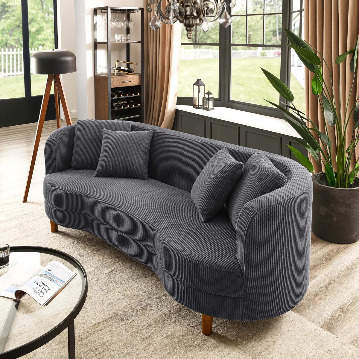 Lutanda 90'' Corduroy Sofa | Wayfair North America