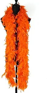 2 Yards 90g Orange Turkey Feathers Boa Dancing Wedding Crafting Party Dress Up Halloween Costume ... | Amazon (US)