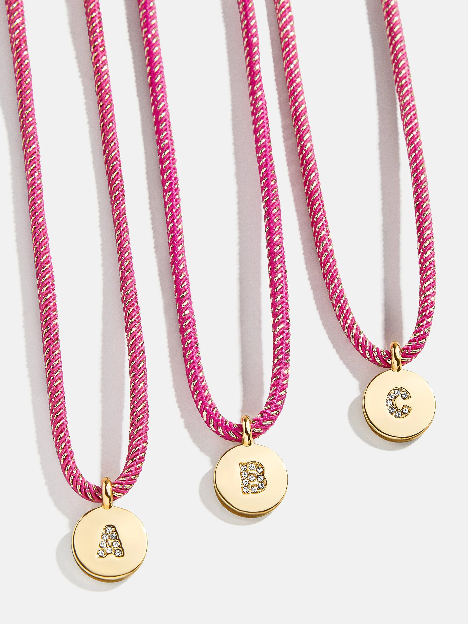 Kids' Initial Pendant Necklace - Pink | BaubleBar