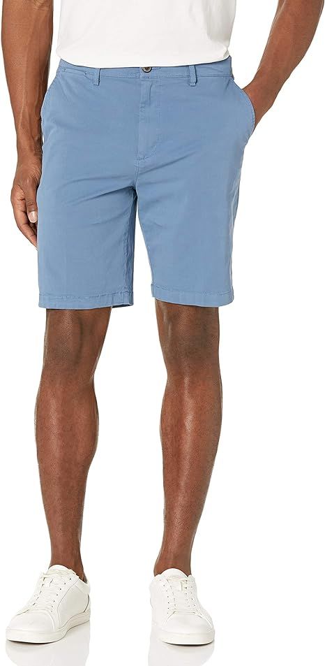 Goodthreads Men's Slim-Fit 9" Inseam Flat-Front Comfort Stretch Chino Shorts | Amazon (US)
