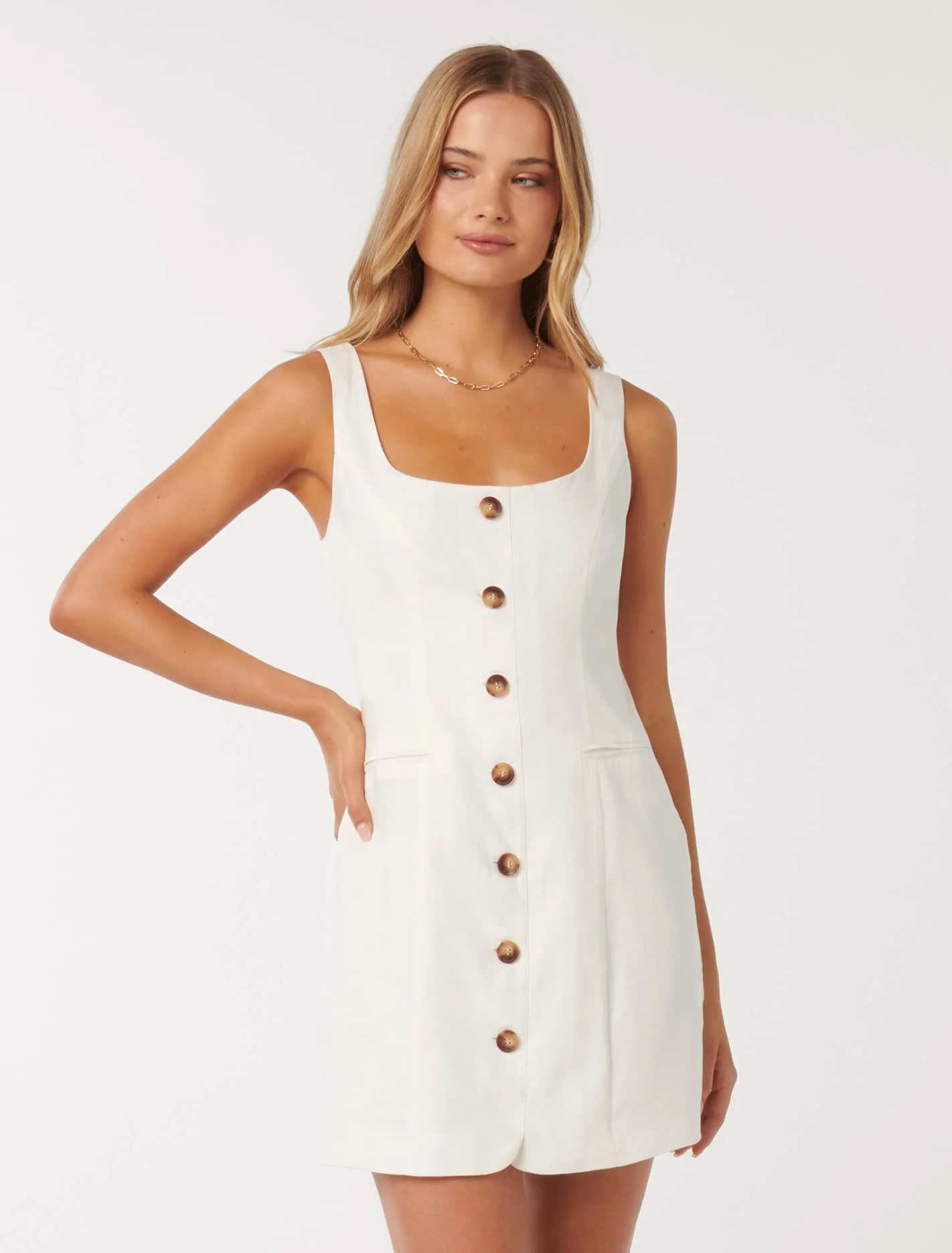 Caprice Scoop-Neck Mini Dress | Forever New (AU)