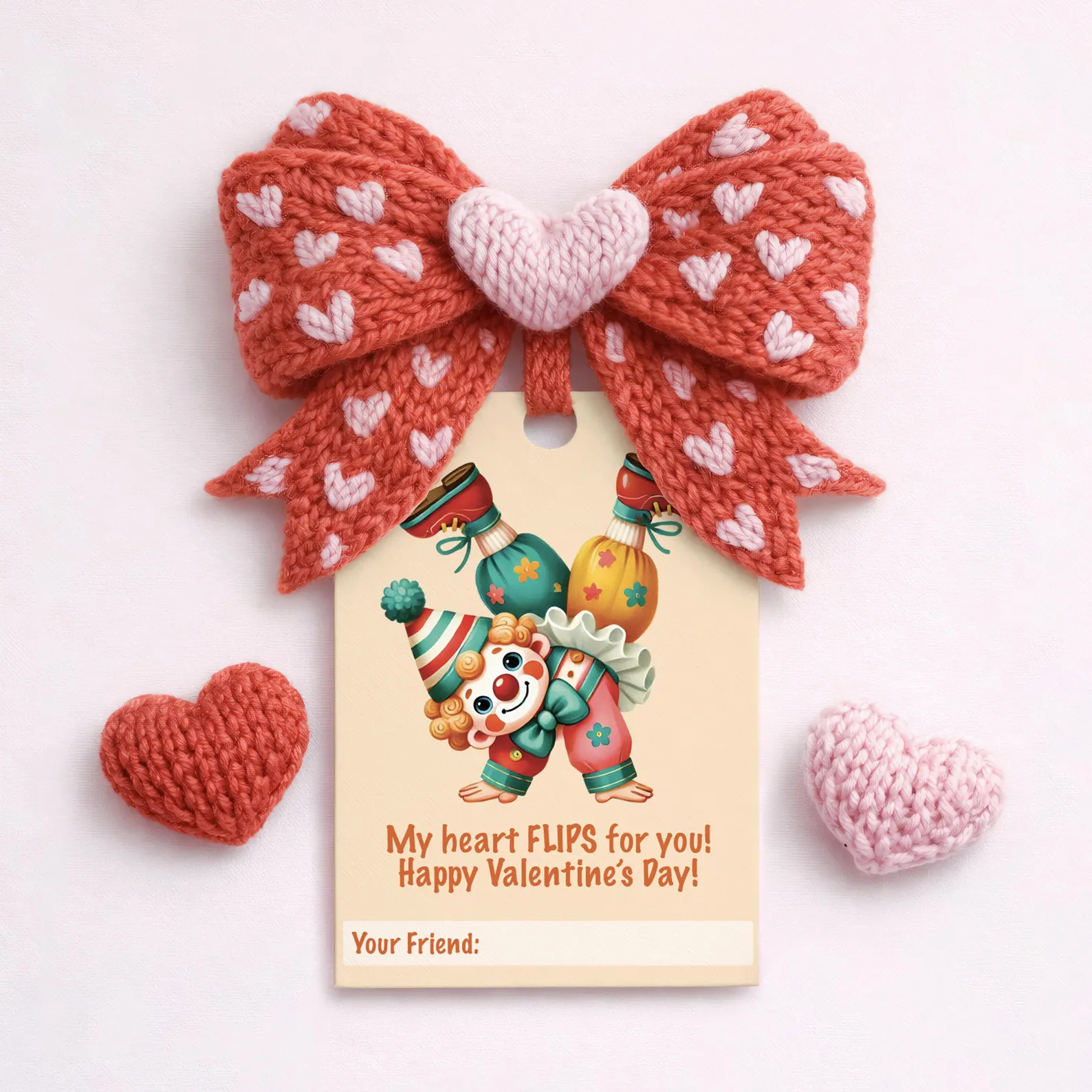INSTANT Download 2.5" x 3.5"  Non-Personalized Printable Circus Clown Valentine's Day Favor Tags | Etsy (US)