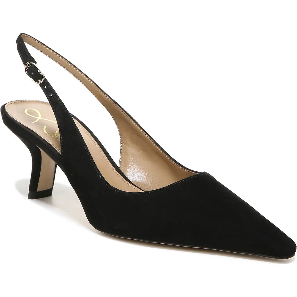 Sam Edelman Bianka Slingback Pump in Black at Nordstrom, Size 6.5 | Nordstrom